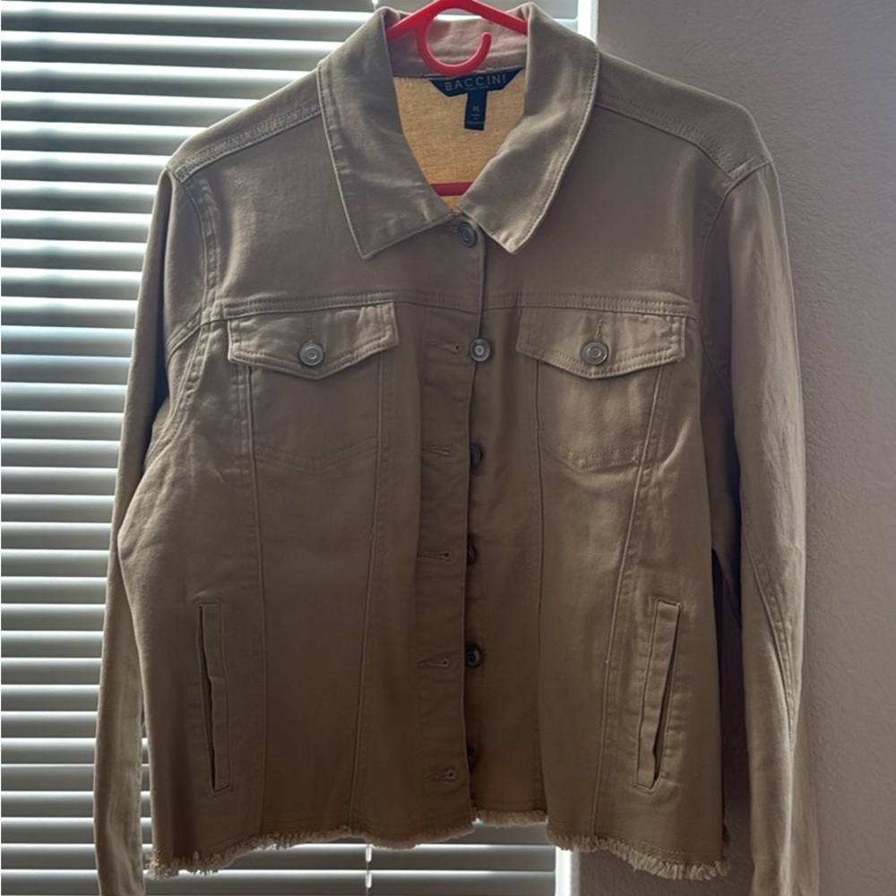 Women's Beige/Khaki Jean Jacket